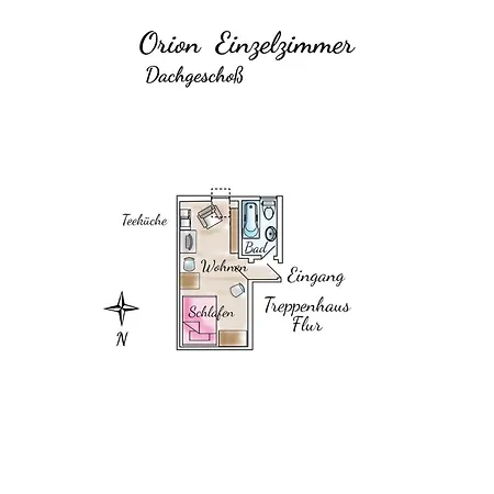 Gaestehaus Orion - Einzelzimmer 11 Homestay *